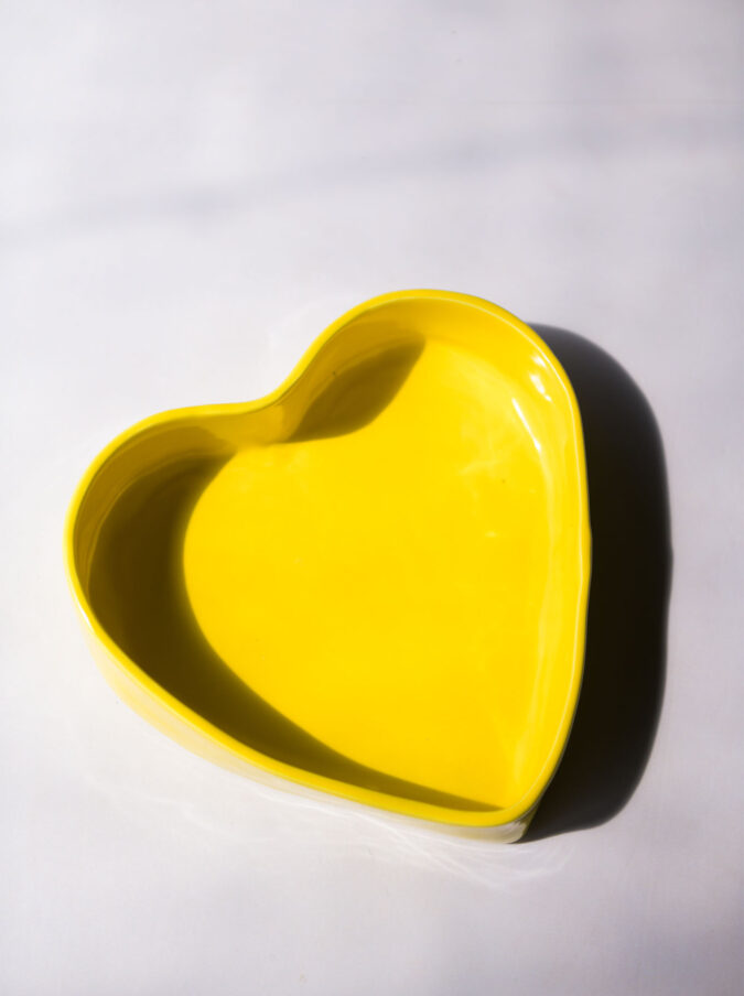 תבנית לב צהוב