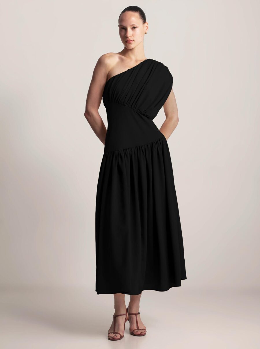 drape-dress-black