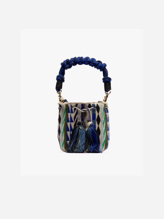 תיק Crossbody M ידית מקרמה כחול